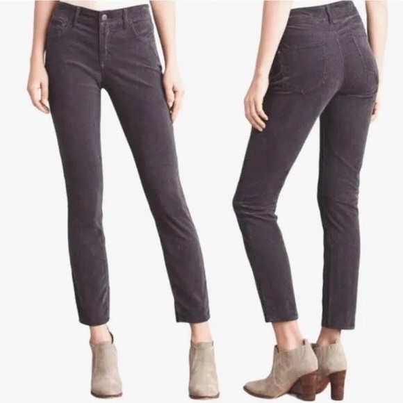 Anthropologie Pilcro And The Letterpress Dark Gray Corduroy Ankle Pants Size 28 - Picture 1 of 8